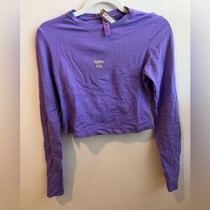 Skims Purple Long Sleeve Shirt NWT size L